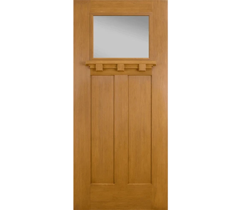 Rochester Craftsman Light Fiberglass Entry Door