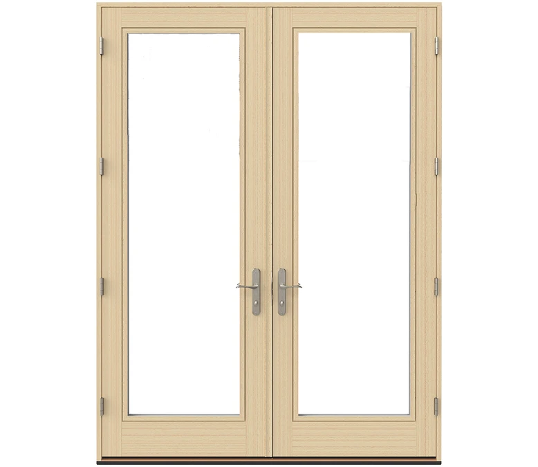 Rochester Pella Lifestyle Series Wood Double Hinged Patio Doors